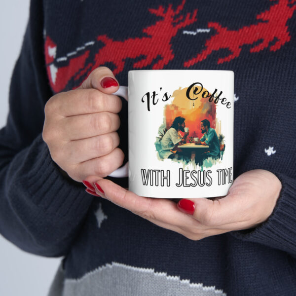 Coffee with Jesus - Ceramic Mug 11oz man version - Image 12