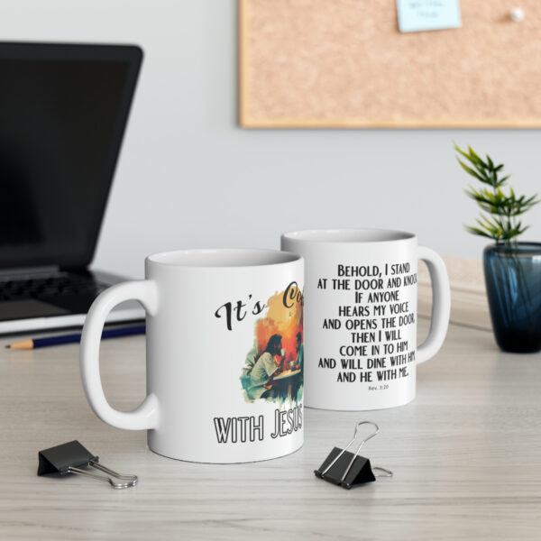 Coffee with Jesus - Ceramic Mug 11oz man version - Image 6