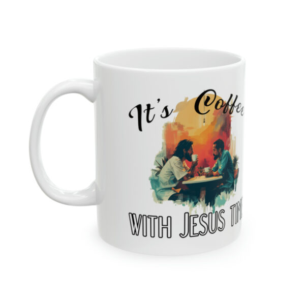 Coffee with Jesus - Ceramic Mug 11oz man version