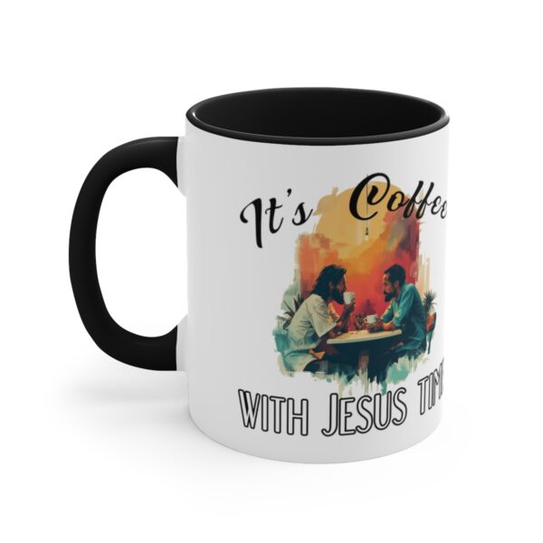 Coffee with Jesus -  Accent mug, man version