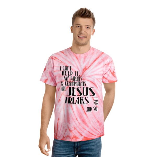 Parents & Grandparents Jesus Freak Tie-Dye Tee, Cyclone - Image 15