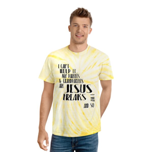 Parents & Grandparents Jesus Freak Tie-Dye Tee, Cyclone - Image 7