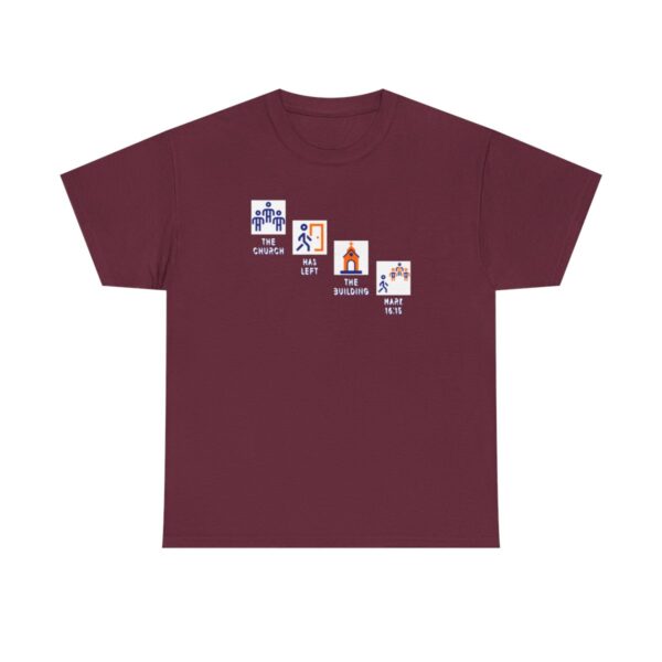 Left the Building 2b Heavy Cotton Tee - Image 55