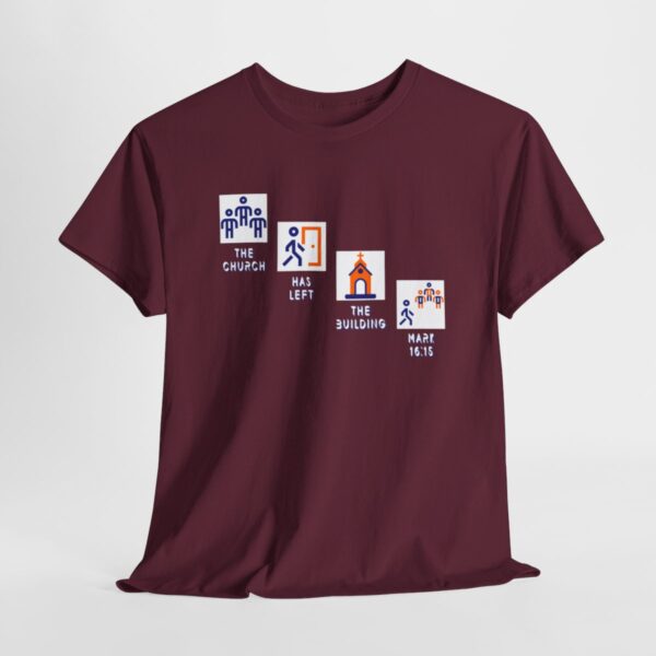 Left the Building 2b Heavy Cotton Tee - Image 60