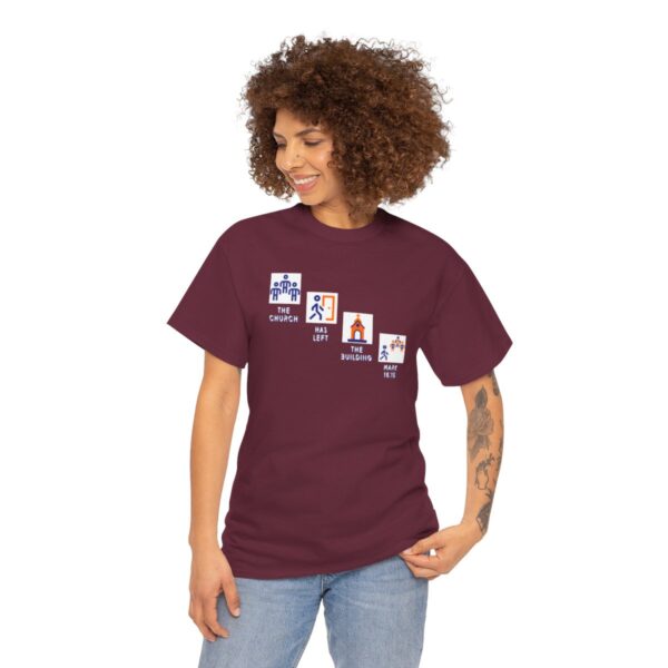 Left the Building 2b Heavy Cotton Tee - Image 65