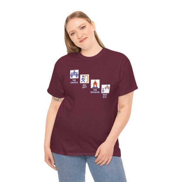 Left the Building 2b Heavy Cotton Tee - Image 66