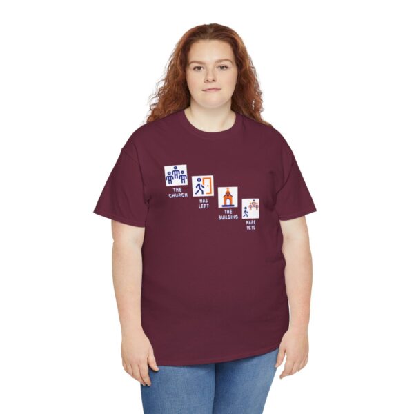 Left the Building 2b Heavy Cotton Tee - Image 69