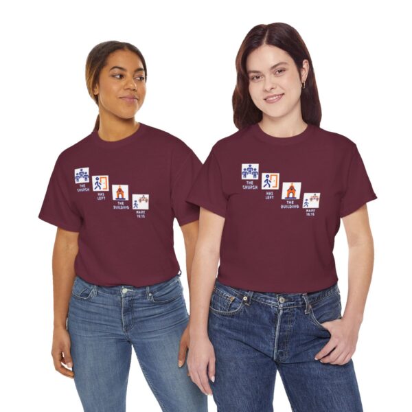 Left the Building 2b Heavy Cotton Tee - Image 79
