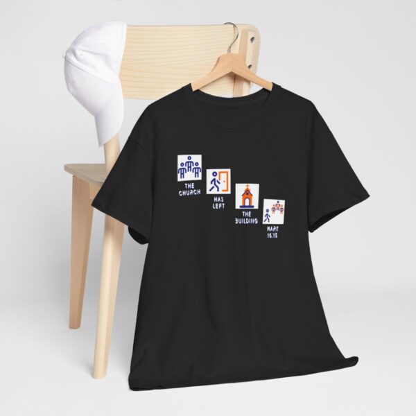 Left the Building 2b Heavy Cotton Tee - Image 35