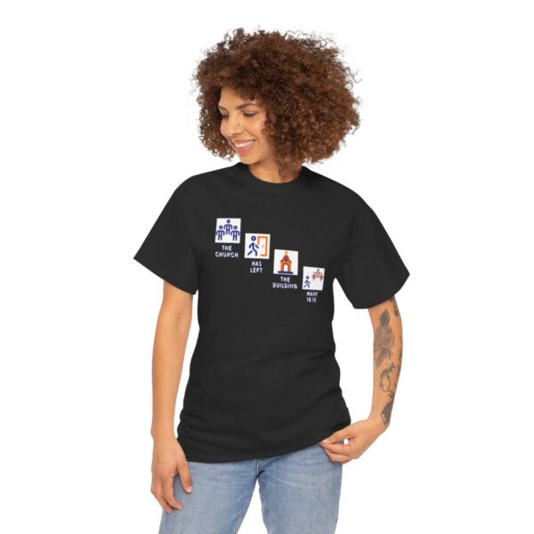 Left the Building 2b Heavy Cotton Tee - Image 38