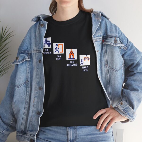 Left the Building 2b Heavy Cotton Tee - Image 50